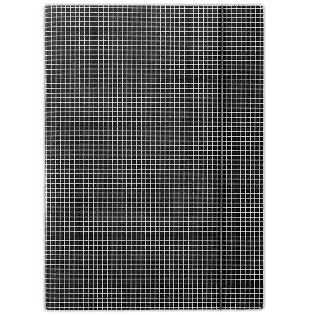 [DO206901] Kartonverpackung mit Gummiband DONAU schwarz kariert