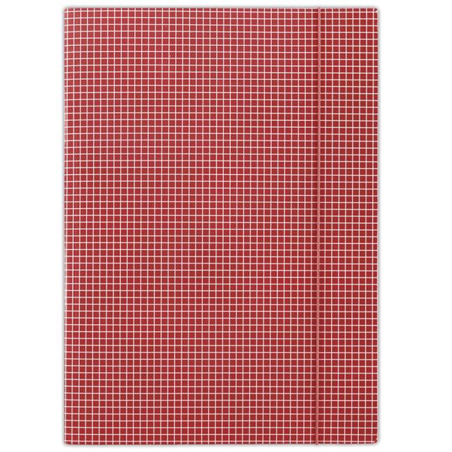 [DO206904] Kartonverpackung mit Gummiband DONAU rot kariert