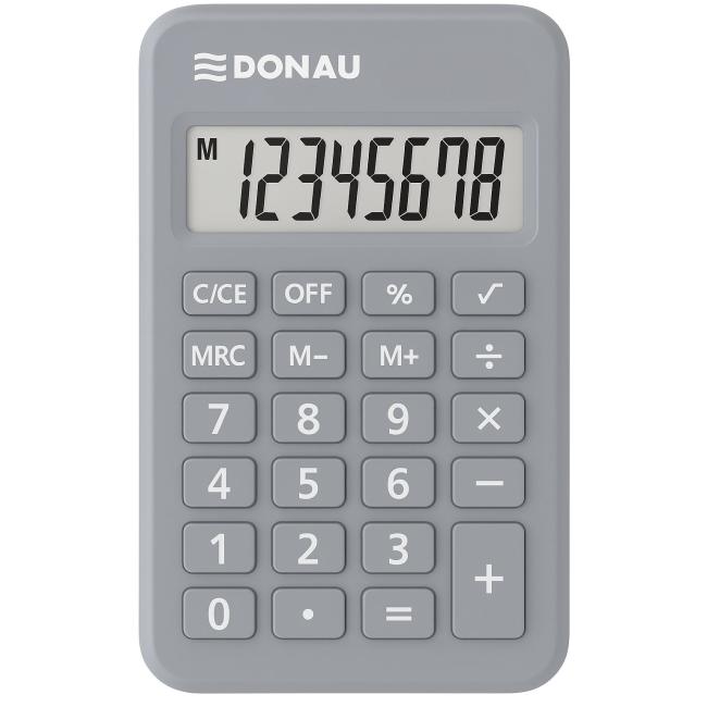 Taschenrechner Donau Tech K-DT2082 grau