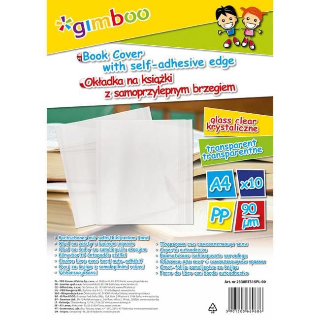 Gimboo A4 selbstklebende Notizbuchhüllen, 30,5 x 54 cm, 90 µm
