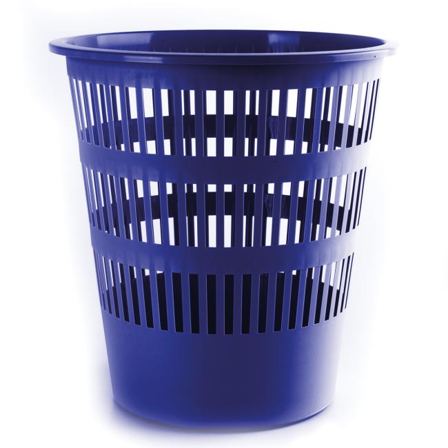 Gerippter Kunststoffkorb 16 l blau