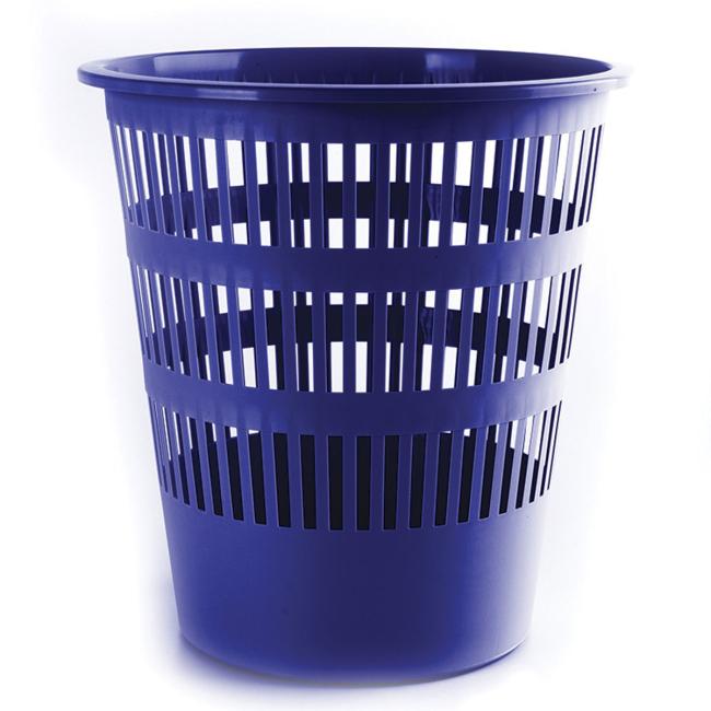 [DO307110] Gerippter Kunststoffkorb 12 l blau