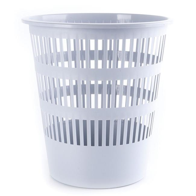 [DO307113] Kunststoffkorb mit Rippenmuster, 12 l, grau