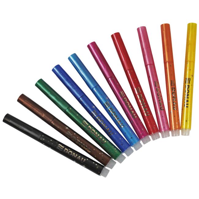 DONAU Glitzermarker-Set mit Faserspitze, 10 Stück