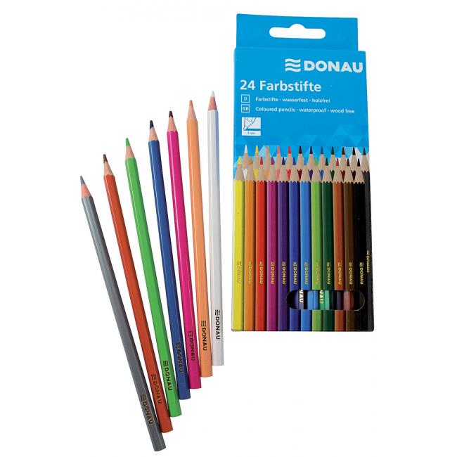 [DO330172] DONAU Buntstifte, Set mit 24 Stück.