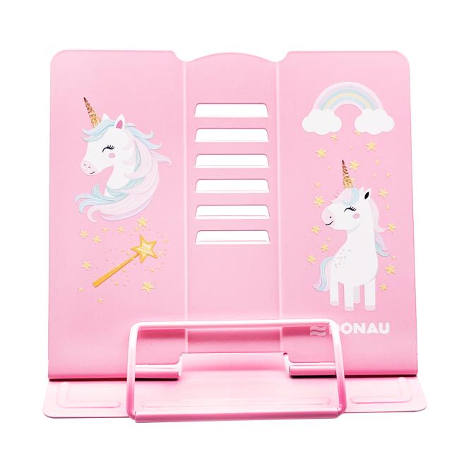 [DO340006] DONAU Buchständer aus Metall, Einhornmotiv