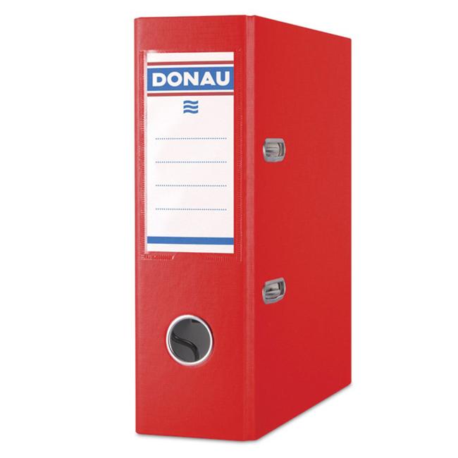 [DO390504] Hebelordner DONAU Master, Karton und Folie, A5/75 mm, rot