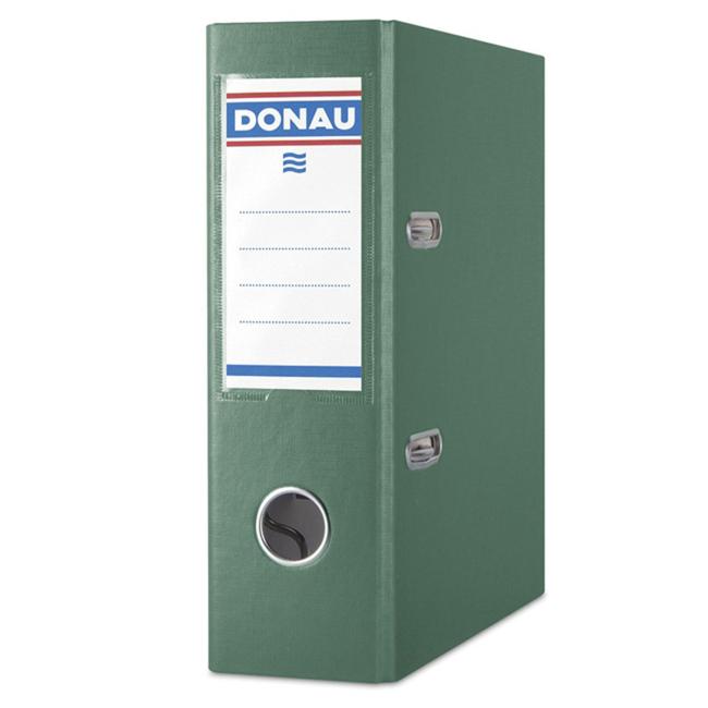 [DO390506] Hebelordner DONAU Master, Karton und Folie, A5/75 mm, grün