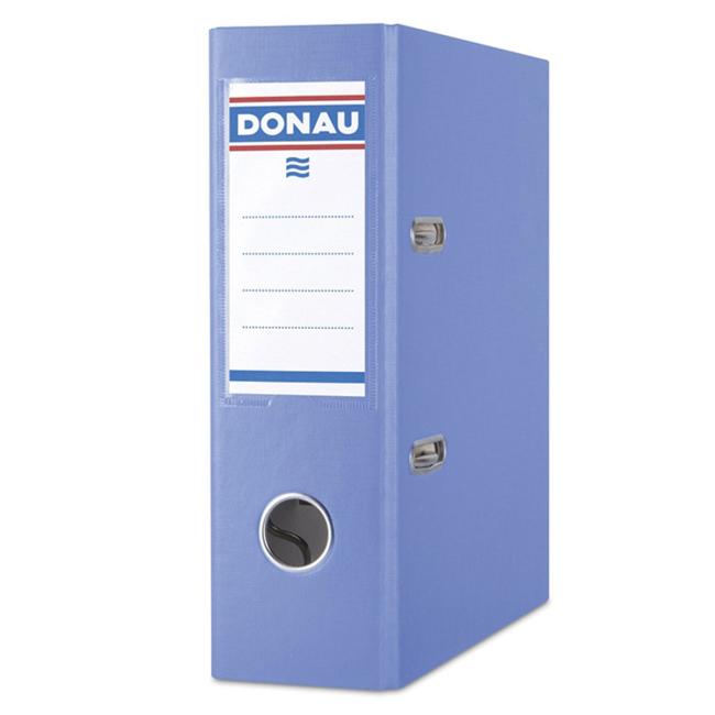 [DO390510] Hebelordner DONAU Master, Karton und Folie, A5/75 mm, blau