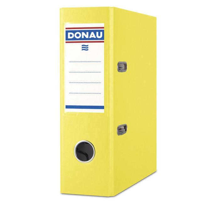 [DO390511] Hebelordner DONAU Master, Karton und Folie, A5/75 mm, gelb
