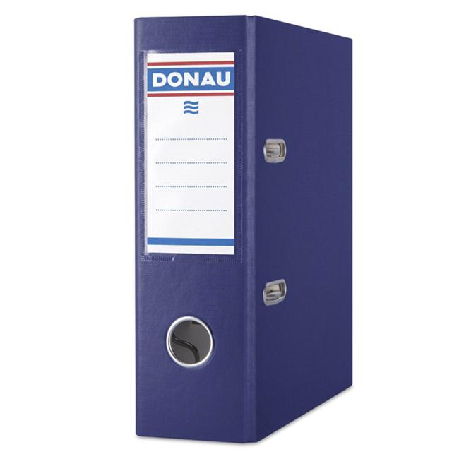 [DO390518] Hebelordner DONAU Master, Karton und Folie, A5/75 mm, dunkelblau