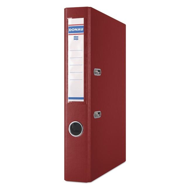 Hebelordner DONAU Master, Karton und Folie, A4/50 mm, bordeauxrot