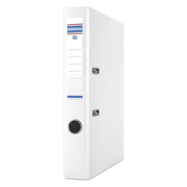 Hebelordner DONAU Master, Karton und Folie, A4/50 mm, weiß