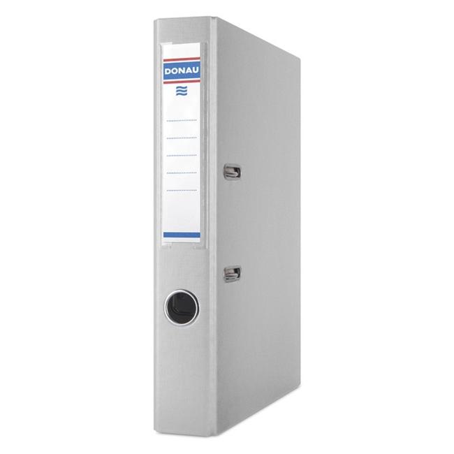 Hebelordner DONAU Master, Karton und Folie, A4/50 mm, grau