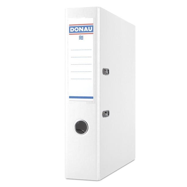 Hebelordner DONAU Master, Karton und Folie, A4/75 mm, weiß