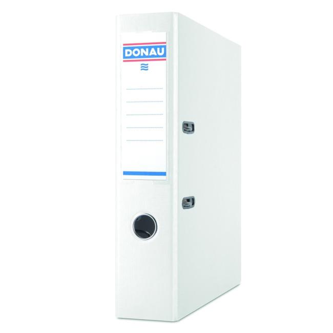 Hebelordner DONAU Premium-S, Karton/PP, A4/75 mm, weiß