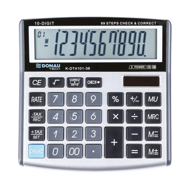 [DO410138] Taschenrechner Donau Tech K-DT4101 silber