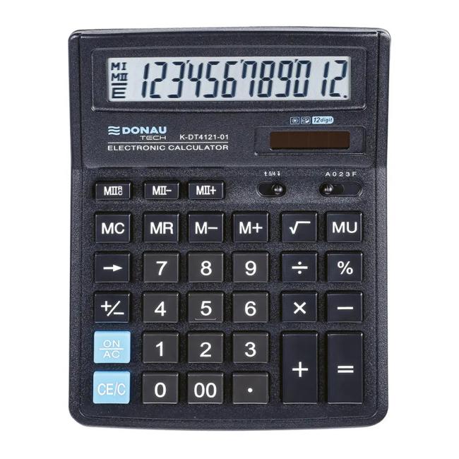 Taschenrechner Donau Tech K-DT4121 schwarz