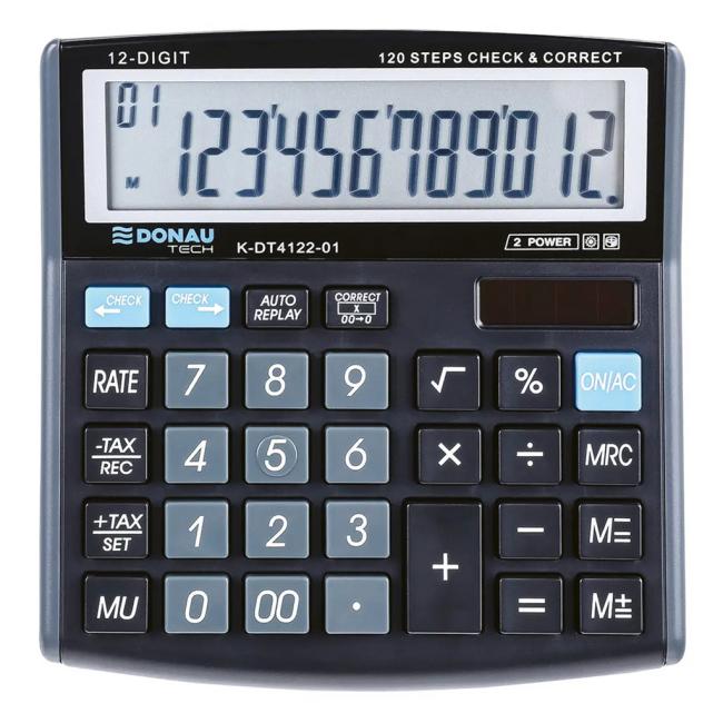 Taschenrechner Donau Tech K-DT4122 schwarz