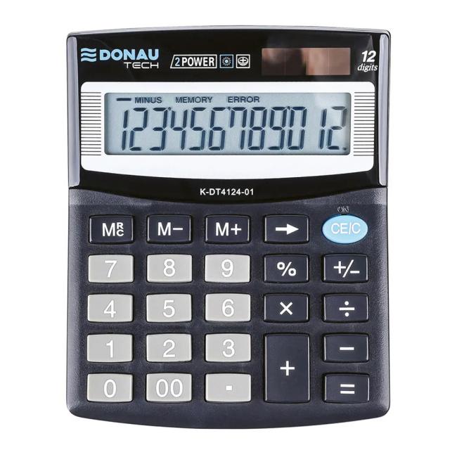 Taschenrechner Donau Tech K-DT4124 schwarz