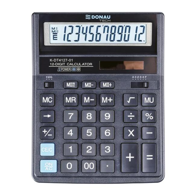 DONAU TECH K-DT4127-01 Tischrechner, schwarz