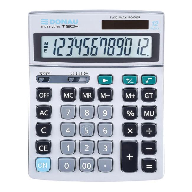 Taschenrechner Donau Tech K-DT4129 silber