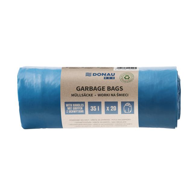 [DO441901] Spannbeutel DONAU ECO 35 l, 25 µm, 20 Stück, blau