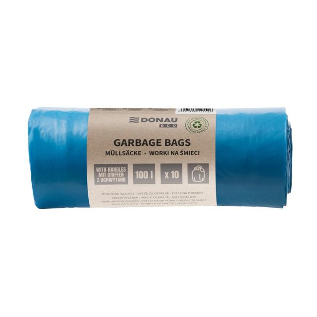 [DO447201] Spannbeutel DONAU ECO 100 l, 35 µm, 10 Stück, blau