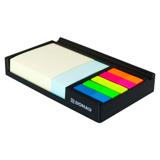 [DO484011] Schreibtisch-Organizer mit Schublade für Notizen und Lesezeichen DONAU, schwarz