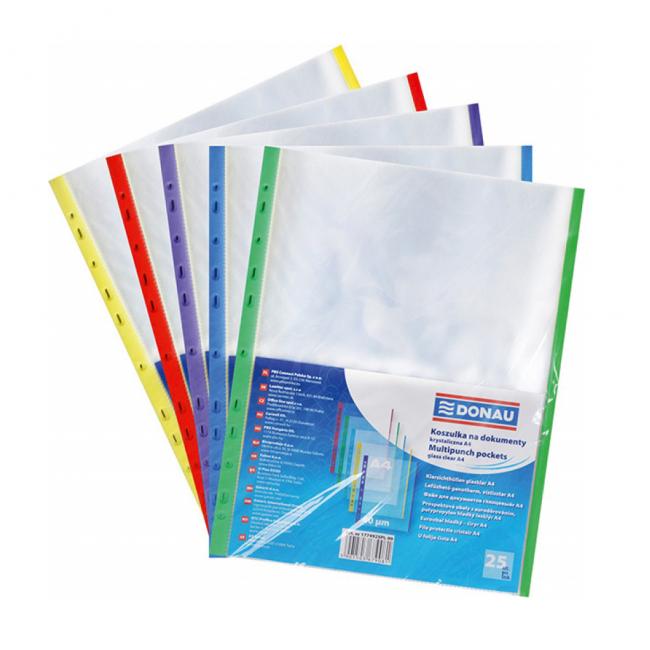 [DO492599] Euro-Schutzhülle DONAU A4 40 µm mit Rand in einer Farbe aus 5 Optionen