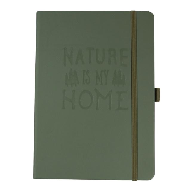 [DO510606] Donau A5 Outdoor-Notizbuch, quadratisch, olivgrün, mit wasserfestem Papier