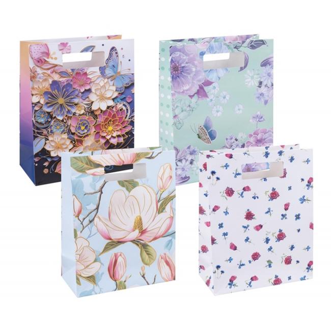 [DO518199] DONAU HOME Geschenktasche, laminiert, 26 x 32,5 x 10 cm, ganzjährig verwendbar, mit Henkel, verschiedene Motive (Auswahl nicht möglich)