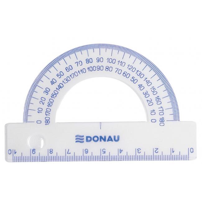 Kunststoffwinkelmesser DONAU 10 cm, 180 Grad