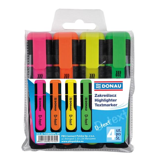 Set Textmarker DONAU D-text 4S