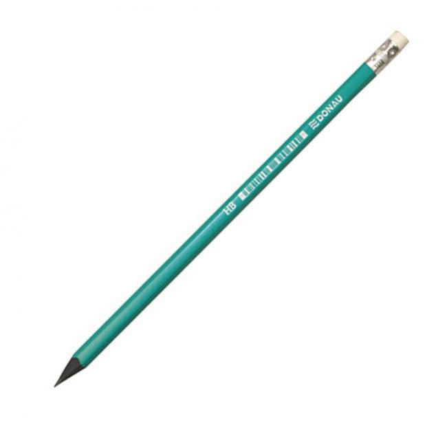 [DO738199] Donau Bleistift mit Radiergummi, Härtegrad HB, 12 Stück
