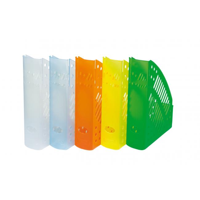 [DO746811] Zeitschriftenständer PS transparent gelb 70 mm