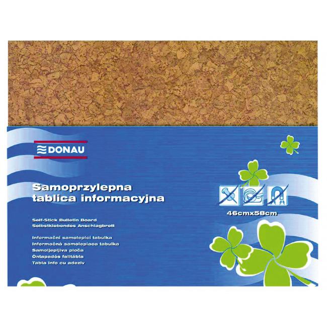 Selbstklebende Pinnwand 58x46cm braun DONAU