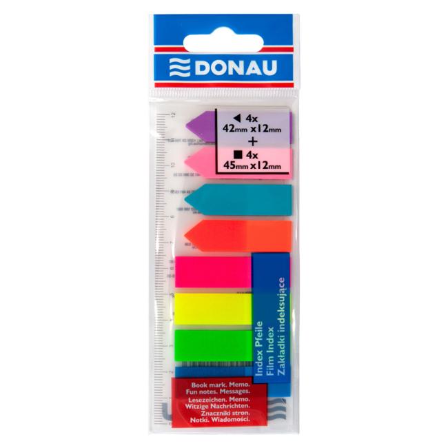 Selbstklebende Lesezeichen 4x12x45 + 4x12x42mm Neon