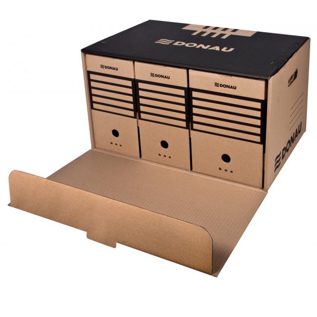 [DO766702] Archivbox mit Frontöffnung, DONAU braun, 555 × 360 × 315 mm