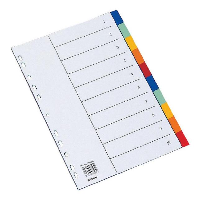 [DO771009] Kunststoff-Trennwand DONAU 10-teilig farbig