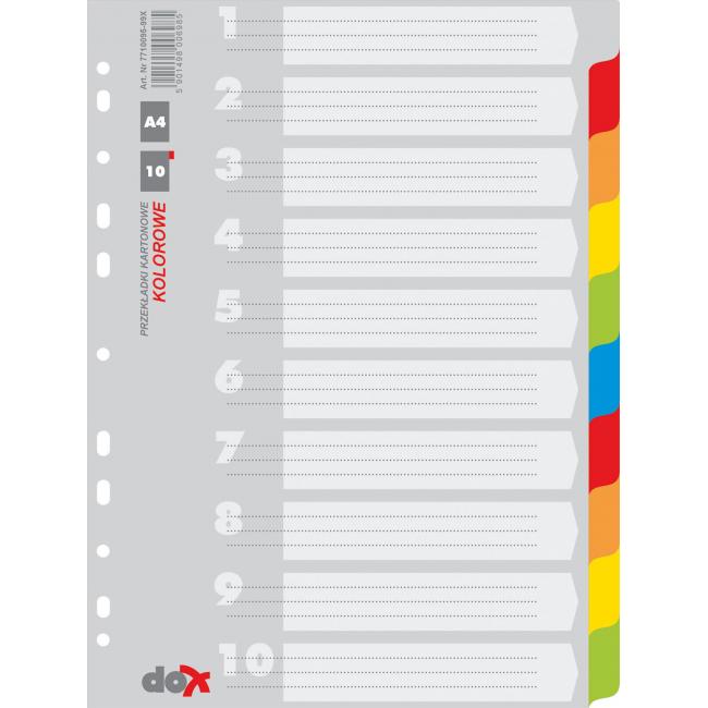 [DO771099] Trennwände aus Pappe, Bürobedarf, 10-teilig, farbig