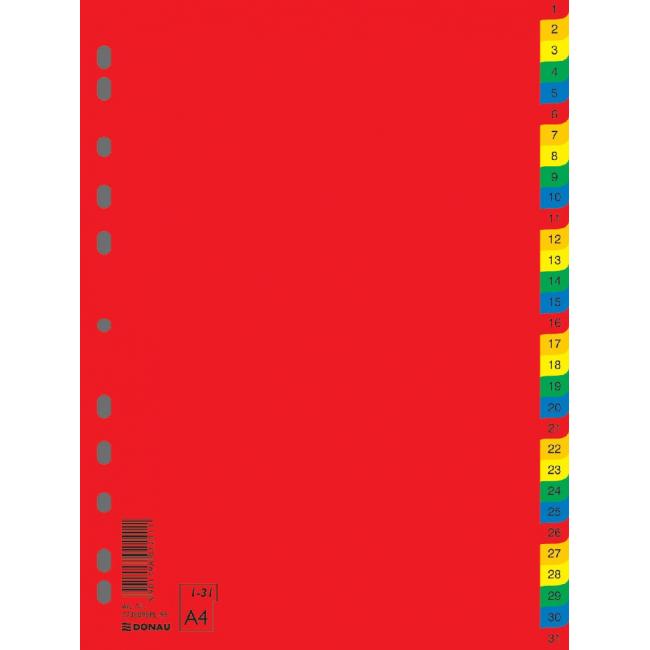 [DO773699] Kunststofftrennwand DONAU farbig 1-31