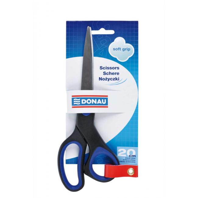 DONAU Softgriff-Schere 20 cm blau