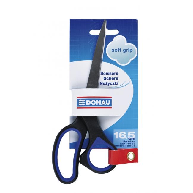 Schere DONAU Softgriff 16,5 cm blau