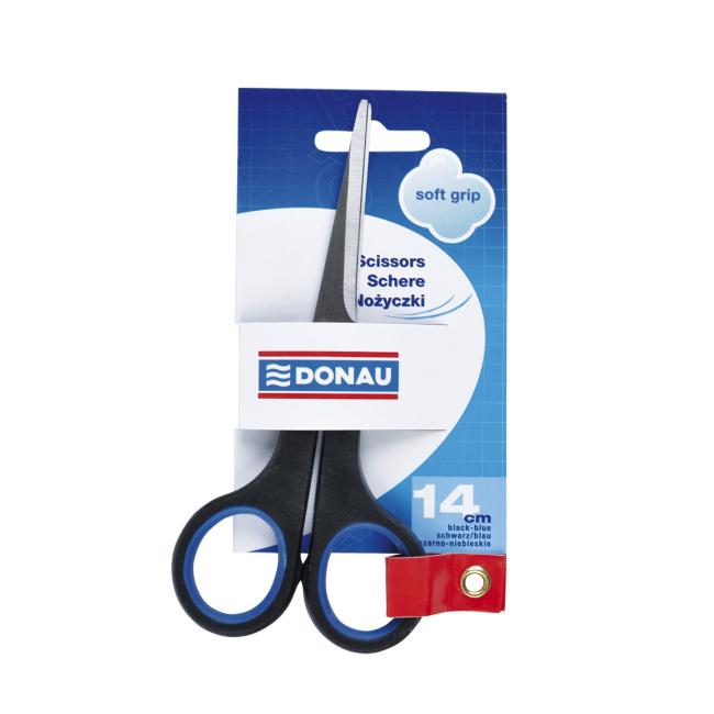 DONAU Softgriff-Schere 14 cm blau