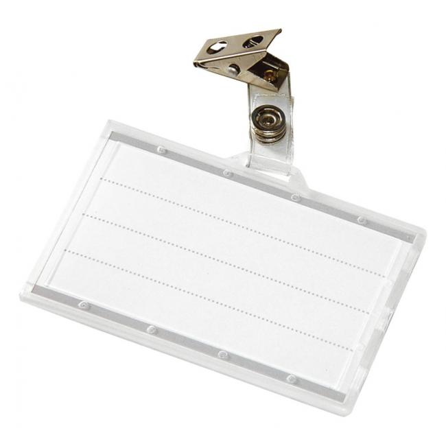 [DO834600] DONAU Plastikkartenanhänger mit Clip, 85 x 50 mm, 50 Stück