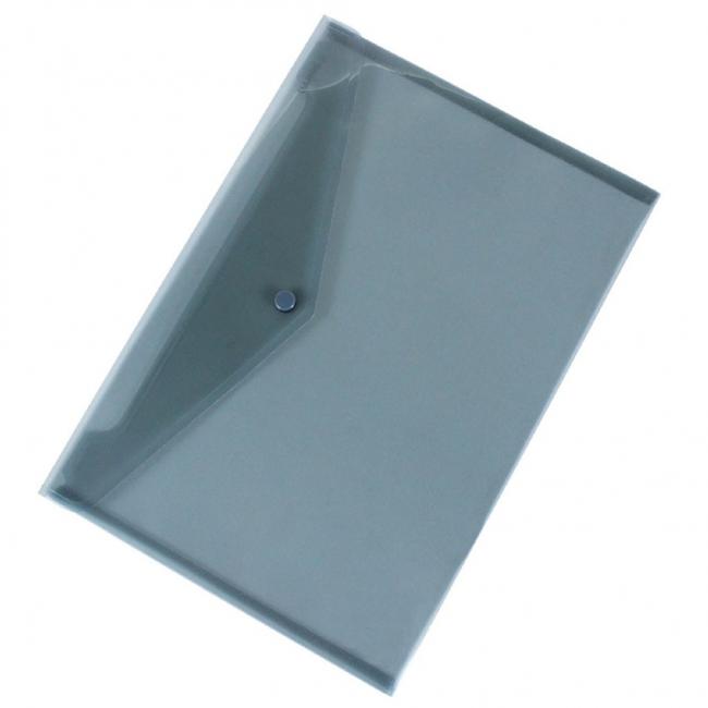 Plastikmappe A4 mit Druckknopf DONAU Rauch