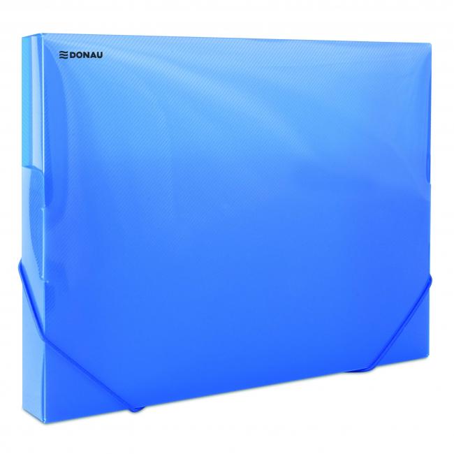 [DO854510] Kunststoffbox mit Gummiband DONAU transparent blau