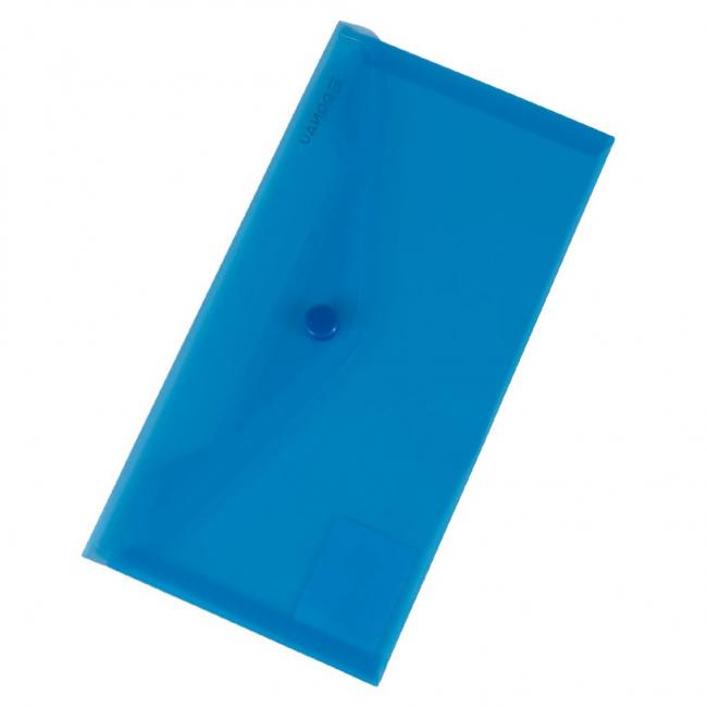 [DO854810] Kunststoffhülle DL mit Druckknopf DONAU blau