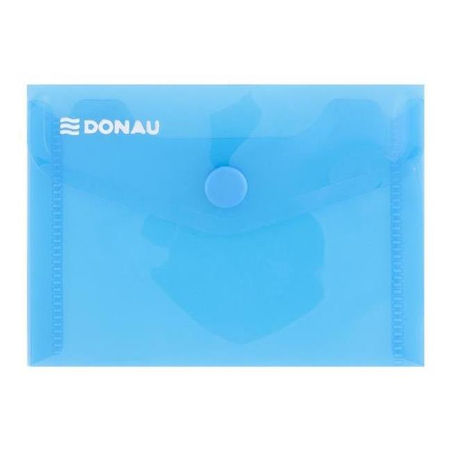 [DO855010] Kunststoffmappe A7 mit Druckknopf, DONAU blau